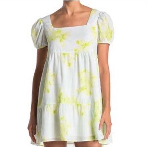 Nordstrom Abound Puff Sleeve Tiered Summer Dress Sz M